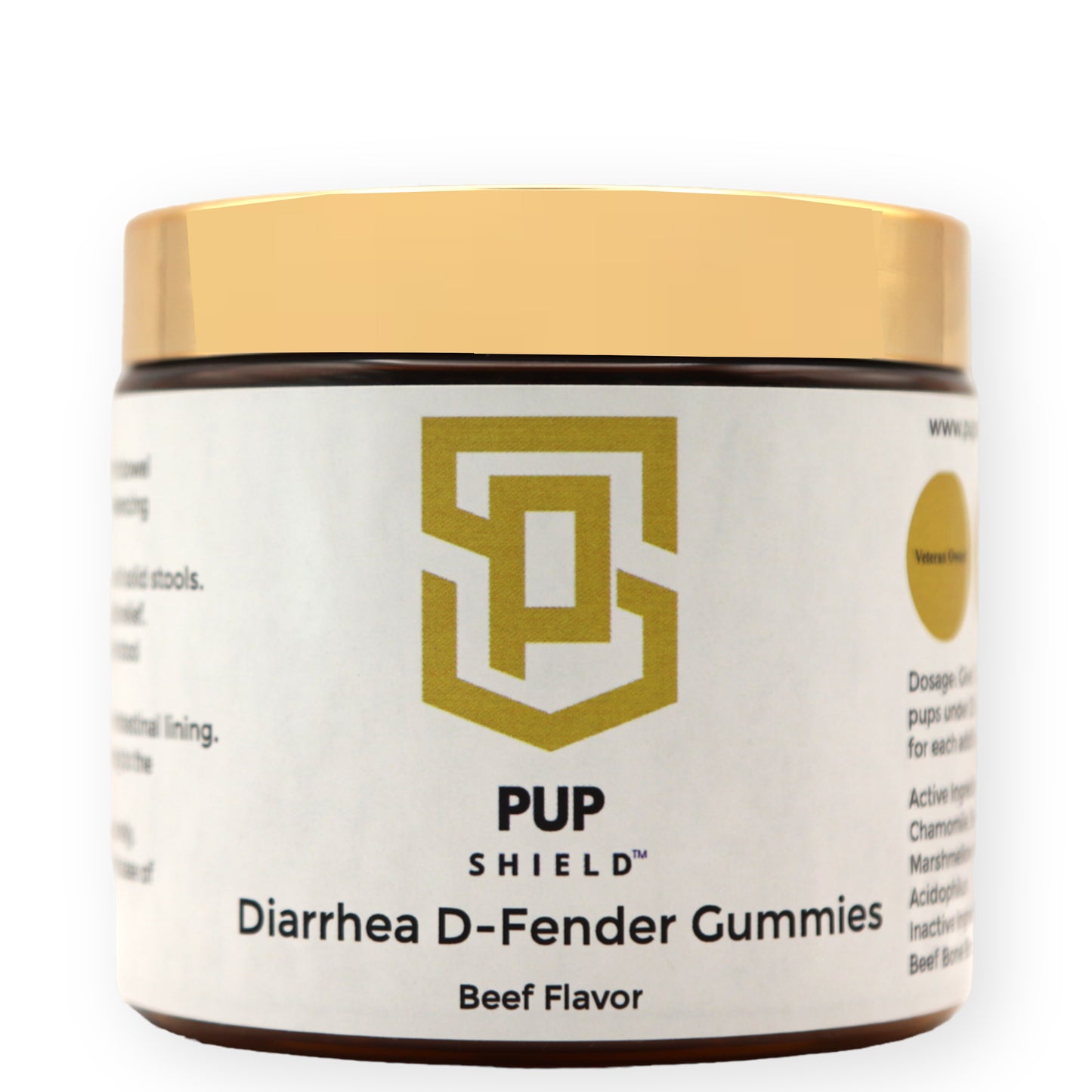 Pup Shield's Diarrhea D-Fender Beef Flavored Gummy Chews for Dogs