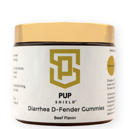 Pup Shield's Diarrhea D-Fender Beef Flavored Gummy Chews for Dogs